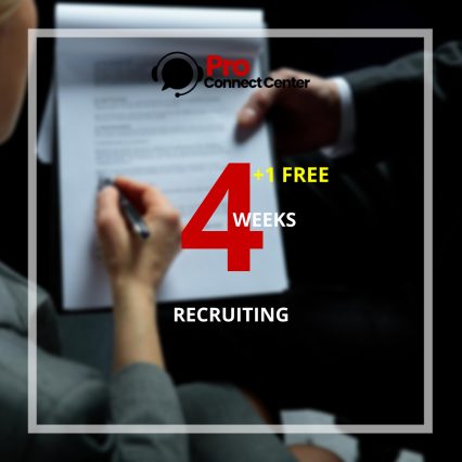 4 Weeks of recruiting + 1 Week Free